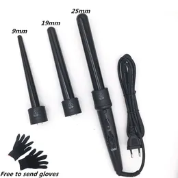 Connectors DODO 3 In 1 Hair Curlers Care Styling Curling Wand Interchangeable 3 Parts Clip Iron Set Styles Tool 230509