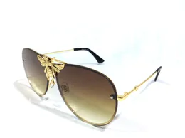 Новый модный дизайн солнцезащитные очки Bee Pilot 2239 без оправы с металлической оправой, простой и популярный стиль, уличная защита uv400 ey