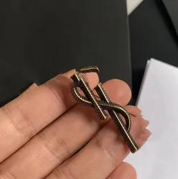 20style Luxury Women Designer Brand Letter Brooches 18K золото, покрытые инкрустацией хрустальный страт -хрустали