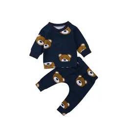 Conjuntos de ropa 2 PCS nacido para niños pequeños baby boy little bear camiseta agregue leggings largos atuendo de ropa set grot entrega a niños maternidad dhzoj