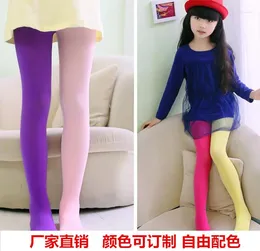 Women Socks Children AB Pantyhose Tight Nylon Print Stocking Female Hosiery Spring Summer Girl Dance Bottomed PR138