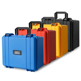 Borsa degli attrezzi 280x240x130mm Cassetta degli attrezzi per strumenti di sicurezza Cassetta degli attrezzi in plastica ABS Cassetta degli attrezzi per attrezzature Valigia esterna con schiuma all'interno 230509