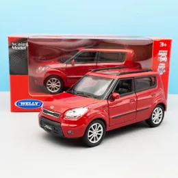 Diecast Model Welly Diecast 1 36 Skala Kia Soul High Simulation Toy Vehicle Model Car Pull Back Alloy Metal Toys For Kids Gifts Collection 230509
