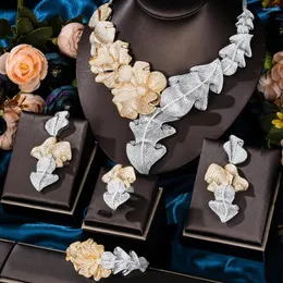 Halsband örhängen set missvikki brud bröllop underbart lyxuttalande armband ring toppkvalitet berömd design trendig