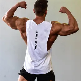 MENS TANK TOPS Märke Just Gym Clothing Fitness Sides Cut Off Tshirts tappade Armholes Bodybuilding Workout Sleeveless Vest 230509