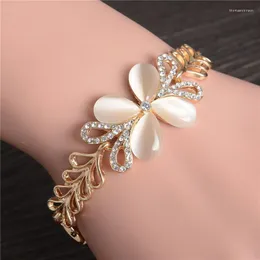 Charm Bracelets Mode Gold Farbe Kettenarmband für Frauen Opal Stein Hochzeit Schmuck Damen DIY Handgelenk PulserasCharm