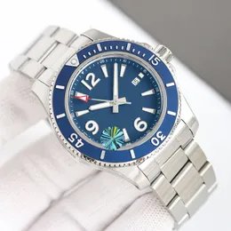 Watch Men luksus zegarek 44 mm żółta czerwona tarcza automatyczny ruch mechaniczny bransoletka ze stali nierdzewnej Watche Watchen Waterproof Wristwatch Montre de lukse