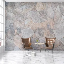 Tapety Nowoczesne minimalistyczne nieregularne kolorowe kamienne ściany Mural do salonu Ściany sypialnia