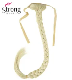 StrongBeauty Blonde Long Fishtail Braid Ponytail Extension Synthetic Clip in Hairpiece Color Choices 2202081165003