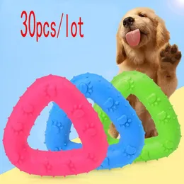 Toys 30pcs/Lot Pet Dog Tpr Molar Toy Biteresistant Thorn Ring Circle for Dog Puppy Tooth Tooth Thining Molar Toy Pet Suppl