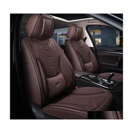 Car Seat Covers Accessory Er For Sedan Suv Durable High Quality Leather Five Seats Set Cushion Including Front And Rear Ers Fl Ered Dhu9Q