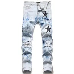 Jeans diseñador para hombres Jeans para pantanos para hombre hombre blanco rock rock revival jeans pantaladores pantaladores de hombre pantalón bordado bordado de hip hop pantano de mezclilla letra jeans pantalones