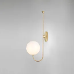 Wall Lamps Modern Led Glass Ball Aplique Luz Pared Bathroom Light Luminaria Home Deco Beside Lamp