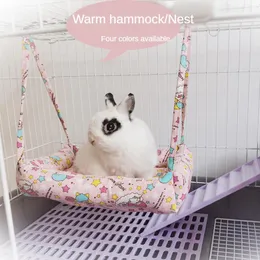 Cages Small Pet Cotton Nest Thick Warm Rabbit Bed Rabbit Hammock Guinea Pig Chinchilla Nest Small Animals Hammock Small Pet Nest