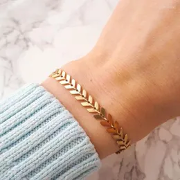 Charm armband koreansk temperament fiskben kedja för kvinnor män par armband lyx smycken tillbehör gåvor pulseras mujer 2023