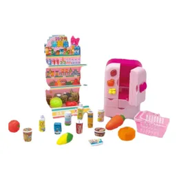 Kawaii artiklar miniatyr dollhus tillbehör barn leksaker dryck automat för barbie hus diy spel julpresent gåva
