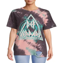 ZTP Leppard Women is Juniors korte mouw laser gesneden grafisch T -shirt