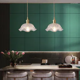 Lampy wiszące nordyckie restaurację szklany żyrandol nowoczesny prosty sypialnia oświetlenie nocne kreatywne jadalnia światła kuchenne wiszące
