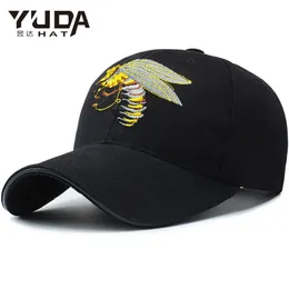 23 new spring and summer hat men's Korean version trend baseball cap black embroidered little bee women casual versatile cap