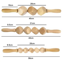 Massaging Neck Pillowws Wooden Body Massage Tool Foot Reflexology Acupuncture Thai Roller Therapy Meridians Scrap Lymphatic Health Care 230508