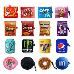 3D Snack Candy Candy Case for Apple Airpods 3 2 1 Pro Pro2 Creative Bluetooth Arear Cover Cove Cover Cleat