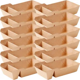 Geschenkpapier 50 Stück Pommes Frites Papierhalter Karton Essenstabletts Snackboxen Party Einweg zum Mitnehmen Boote Wurstbehälter Nachos