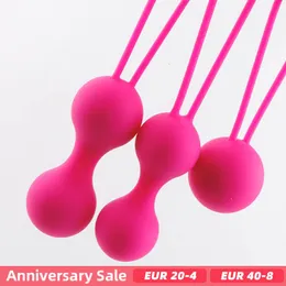 Uova / proiettili Vagina in silicone Stringere le palle per esercizi Kegel Allenatore muscolare pelvico Smart Geisha Giocattoli del sesso per le donne Manubri 230509