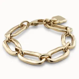 Top Fit Uno de 50 Fashion Electroplating 925 Silver 14K Gold Charm Bracelet Niche Jewelry Gift 230509