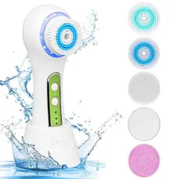5 I 1 Electric Facial Cleansing Brush IP7 Waterproof Spin Ultrasonic Cleaning Rechargeble Face Cleaner Skin Care Machine 2205207419229