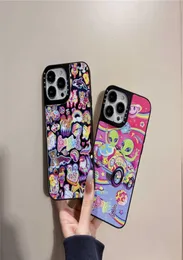 Case di telefonia cellulare Ins simpatico saucer lisa Frank adesivi Rainbow Mirror Phone Case per iPhone 14 11 12 13 Pro Max 7 8 Plus x 8126971