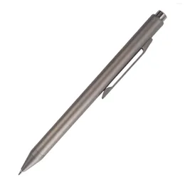 Retractable Ballpoint Pen Titanium Alloy Professional Gift Replaceable Refill Executive Bolt Action For Women Men Office