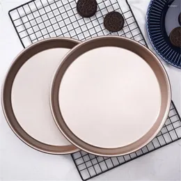 قوالب الخبز 9.5 بوصة عموم مقلاة مستديرة الرغيف القالب Pizza Pans Champagne Gold Coating Bakery Bakery Plate Home Home Bakeware