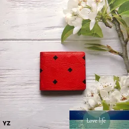 Solidny kolor kwadratowy torebka moneta kreskówka Śliczna haft krótki portfel otwarty styl etniczny czerwony chiński styl karty Uchwyt najwyższej jakości