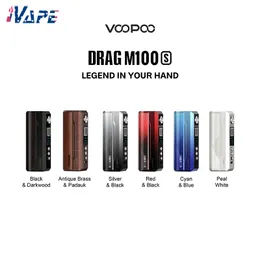 VOOPOO Drag M100S Mod 5-100W Output Powered by Single External 18650/21700 Battery & GENE. TT 2.0 chip fit for UFORCE-L Tank & all PNP Coils