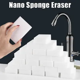 Sponges Scouring Pads 100pcs Magic Eraser White Melamine for Dishwashing Kitchen Bathroom Office Cleaner Super Absorbent Cleaning Y23