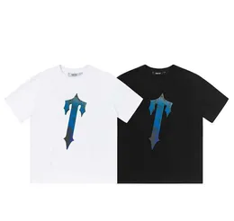 Roupas de moda de grife camisetas camisetas da moda marca Trapstar placa de aço oblíqua impressão t manga curta camiseta de rua solta algodão puro casual masculino top de luxo Casua