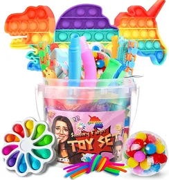 Novelty Games 31st Lot Fidget Toys Push Bubble Playset för barn Sensory Stress Relief and Anti Angest Vuxna 230508