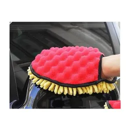 Glove Car Wash Gloves Waterproof Chenille Plush Wipe Special Beauty Duster Tool Hand Er Drop Delivery Mobiles Motorcycles Care Cleani Dhviw