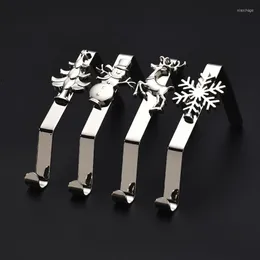 Hooks Christmas Stocking Holder Metal Hangers Ornament For Mantle Staircase Xmas Stockings Hanger D0LD