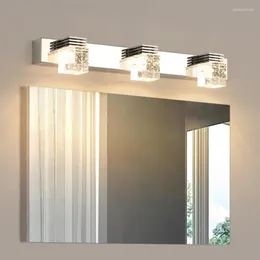 Wall Lamp Modern Luxury Crystal Bathroom LED Mirror Light Fixtures 3W 6W 9W 12W Bubble Column Headlight