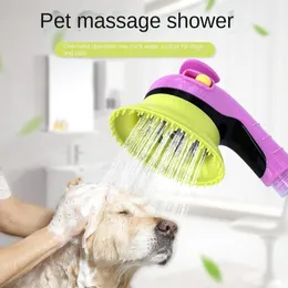 Hoofden huisdier accessoires douche honden bad borstel bather kat en honden massagedouchekop huisdier badhandschoenen borstel haarbenodigdheden