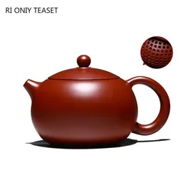 Чайная посуда Хайенд Yixing Purple Clay Teapot Знаменитый фильтр шариковых отверстий ручной работы Xishi Tea Pot Raw Ore Dahongpao Kettle Zisha Tea Set Set Gifts