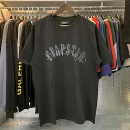 Designerska odzież modowa koszulki Trapstar Trapstar Banid drut łuk Tee ciemna litera nadrukowana para mody Tshirt luksusowy bawełniany streetwear sportowy tops rock