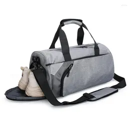 Utomhuspåsar Portable Gym Fitness Bag Waterproof Sports Bagage Dry and Wet Separation Travel With Shoe Compartment