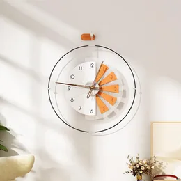 Väggklockor elektronisk liten klocka digital sovrum tyst stilig vintage modern design reloj de pared dekoration hem t50gz