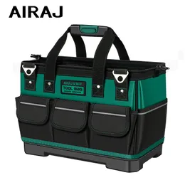 Сумка для инструментов для инструментов Airaj с отражающей полосой 1680d Oxford Cloth Electrician Bag Multi-Mappocket Waterprong Anti-Fall Sack 230509