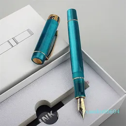 Fontanna Pens Business 100 akrylowa fontanna Pen Kolor Spin Golden Peacock Orchid 0,5 mm Nib Fude Caligrafii Office