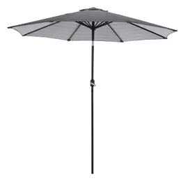 Patio buitenmarkt paraplu met aluminium automatische kanteling en crank zonder basis, bloempatroon