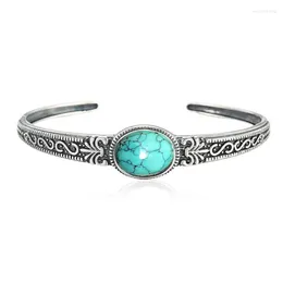 Bangle Ethnic Style Fashion Bohemian Men and Women Coar Armband Retro Mönster Inlagöppning Justerbar