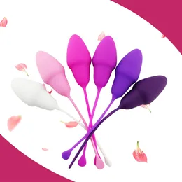 Eggs/Bullets 6 Pcs Kegel Ball Sex Toys for Woman Safety Silicone Vaginal Exercise Geisha Tighten Pelvic Repair Product 230509